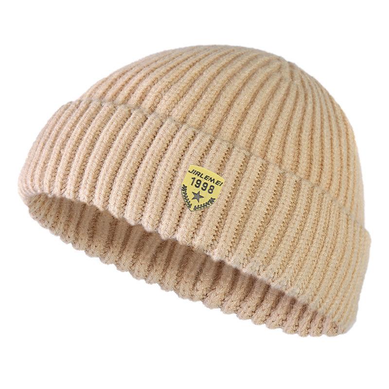 1pc Men Beanies Skullcap Street Style Hip Hop Brimless Baggy Melon Cap Cuff Fisherman Beanies Hats Winter Warm Knitted Bonnet