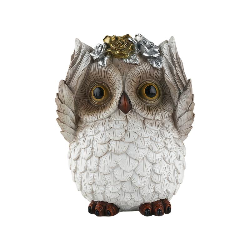 

Owl Figurine and Sculptures for Shelf Decors Accent,Wises Owl Statue For Living Room Bedroom Decors Gift for Bird Lover