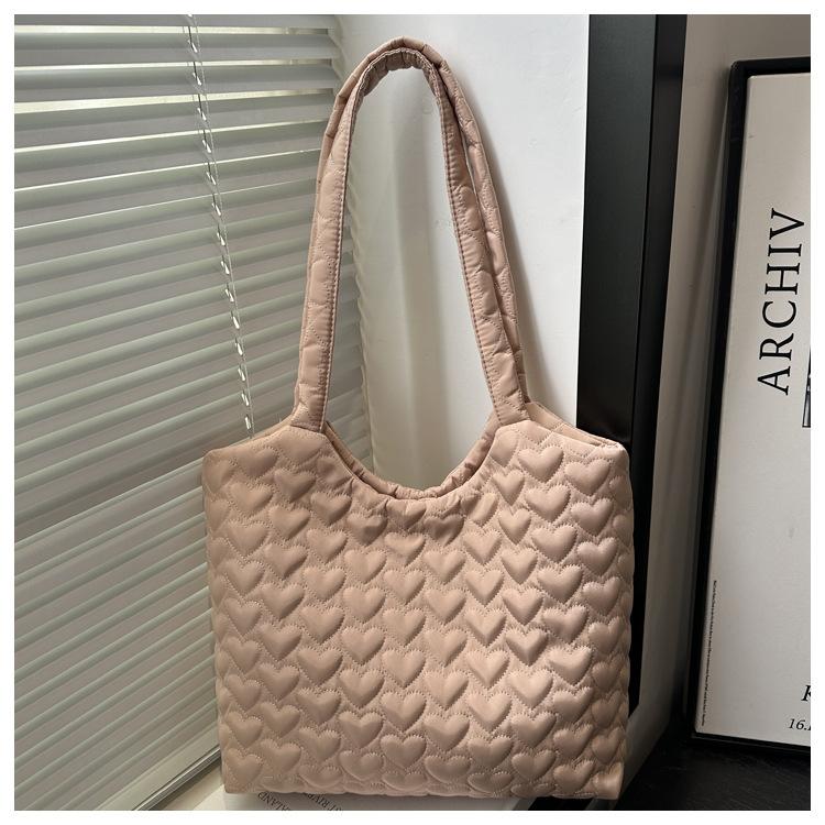 All Cotton Clothes Solid Color Retro Large Capacity Literary Fashion Embroidery Thread Shoulder Tote Women's Bag