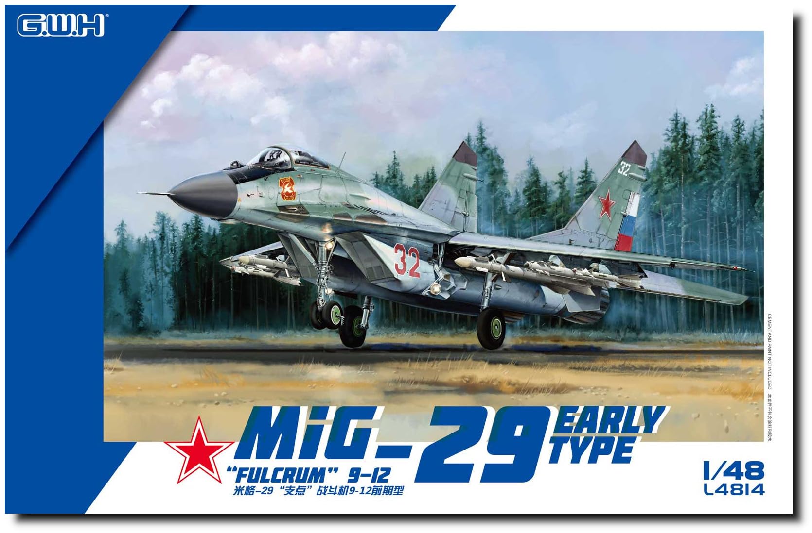 

Great Wall Hobby Fulcrum A Ранний Тип Пластиковая Модель L4814 1/48 МиГ-29 9.12