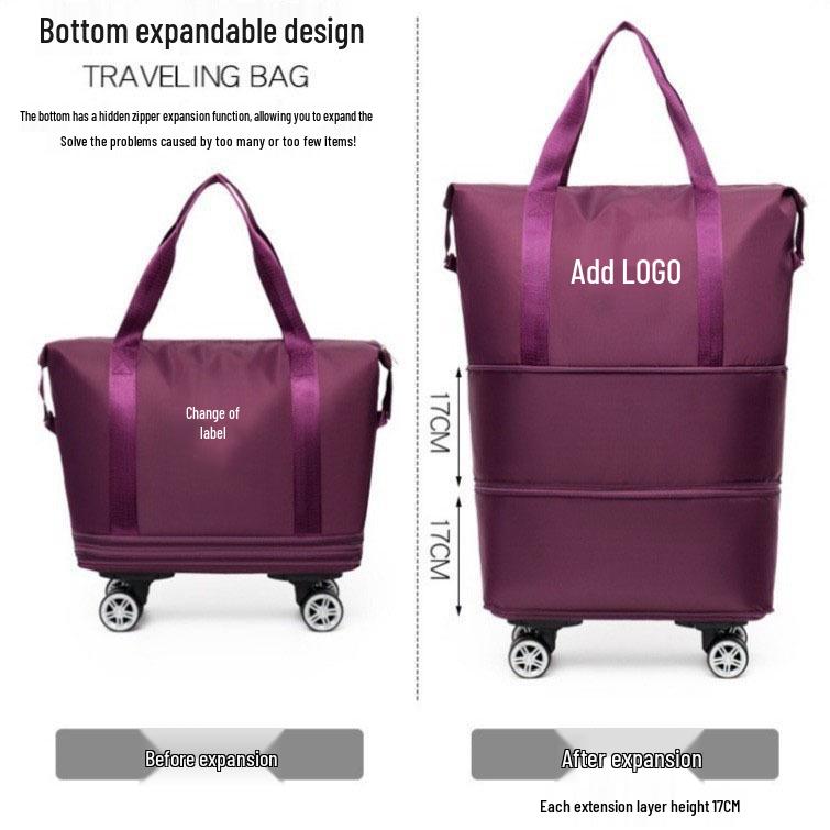 Rolling Travel Bag with Folding Handle