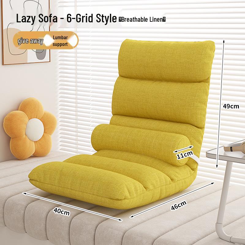 Lazy Tatami Folding Sofa Chair: Single Bed & Backrest for Dorms, Balconies, and Bedrooms