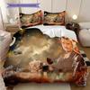 Johnny Hallyday Three-piece set (1 * duvet cover + 2 * pillowcase, without core) 2D Flat Christmas birthday gift Soft and comfortable Bedding set