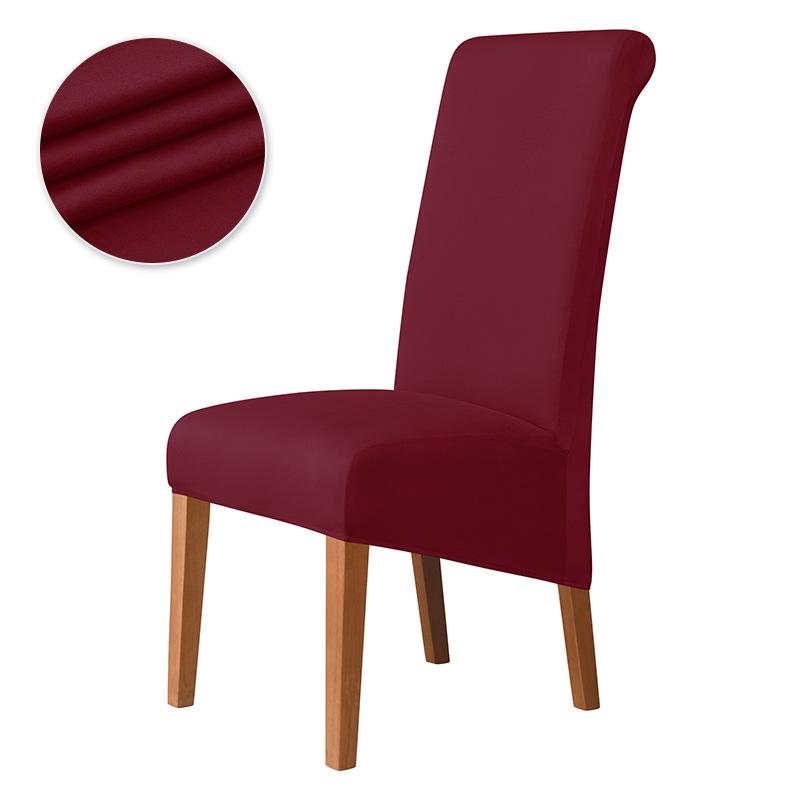 Solid Color Larger Chair Cover High-end Elastic Household Dining Chair Cover Chair Dustproof Cover