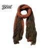 Unisex Fashion Shawl Neck Wrap Pleated Warm Gradient Design Scarf Two-Color Bow Tie Cold Weather