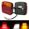 2Pcs Trailer Rear Tail Light 26LED 12V Turn Light Stop Light Reflector License Plate Light Trailer Truck