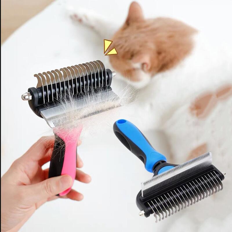 

1 small dog shedding brush (choose one color) pink-cow
