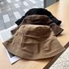 Vintage Corduroy Fisherman Hat With Wrinkled Design For Casual Spring And Fall Wear