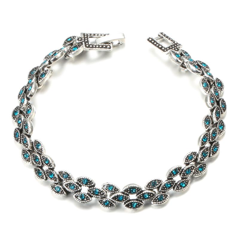 

Винтажные Покрытые Браслеты Овальный Глаз Кристальные Браслеты Для Женщин Шарм Простой Турецкий Браслет Бохо Помолвочные Украшения length 19CM