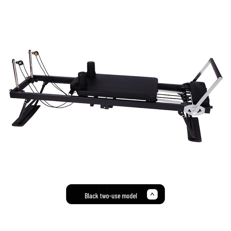 Foldable Pilates Reformer Bed with Wheels for Home Fitness and Yoga