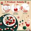 Random size quantity Christmas wooden beads Christmas wooden beads Christmas round beads Winter pine round beads natural wood