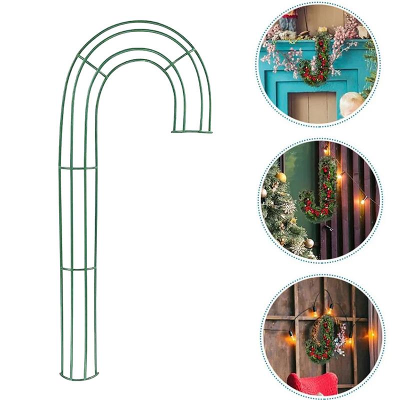 1PC Garland Hoop DIY Flower Garland Metal Wreath Frame Ring Halloween Floral Decoration For Christmas Heart Star Circle Shape