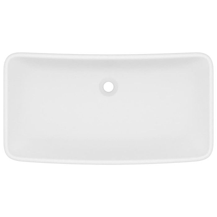 VidaXL Luxury Rectangular Washbasin Countertop Washbasin Toilet Hand Basin Bathroom Vanity Home Cosmetics Room White 146954
