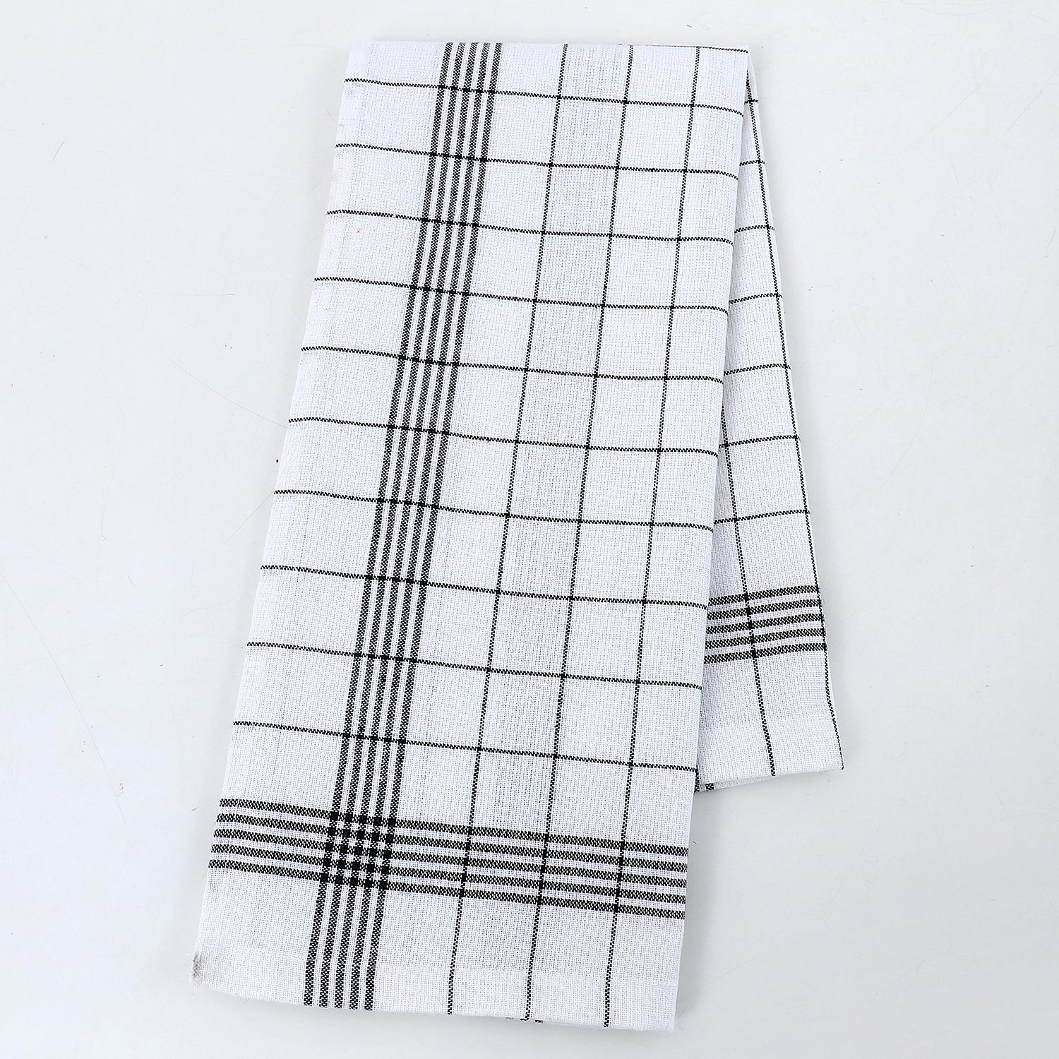 

12-1 шт. Высокоабсорбентное кухонное полотенце - Клетчатый узор, низковорсовая подкладка, используется для сушки посуды, уборки и вытирания рук 5pcs