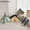 UV Protection Ultra-Light Umbrella Compact Folding 6-Rib Sunshade Umbrella Dual Use Manual Pocket Rain Umbrella Daily Carry