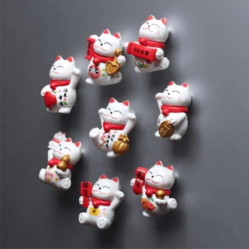 

Креативный магнит на холодильник, милая декорация в виде кота Чжаоцай, магнитная наклейка, липкий блокнот, милый магнит на холодильник