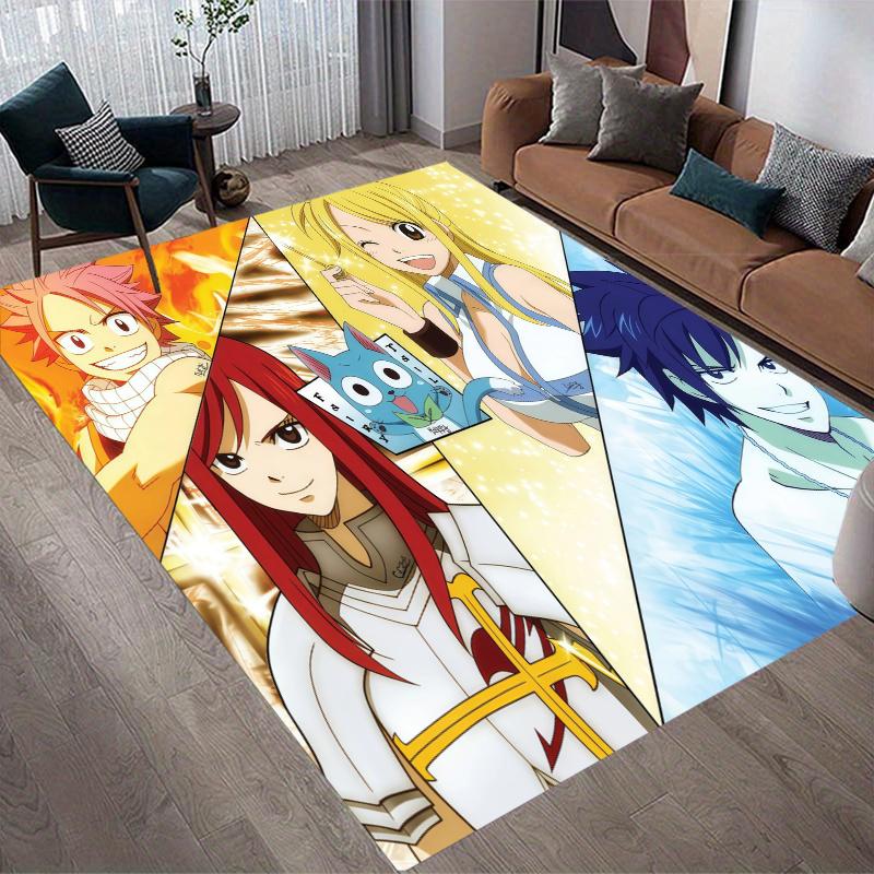 Fairy Tail Home Sofa Decoration for Living Room & Bedroom, Non‑Slip Play Flannel Floor Mat for Game Room
