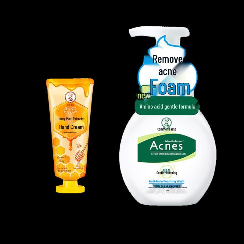 Mentholatum Honey Plant Hand Cream & Cleansing Foam Set