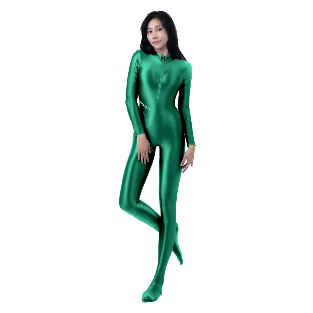 Mnemosyne series glossy oil bright competition tail wave surfing joint body hot spring skinny pull tight swimsuit in front of the legs [AMORESY]