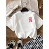 Womens Love Heart Letter Graphic Tee Casual Crew Neck Short Sleeve Top Creative Simplicity Summer Spring