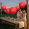 10-40cm Chinese Lanterns Ball Paper Hanging Lanterns Lighting Hanging Round Lantern  New Year