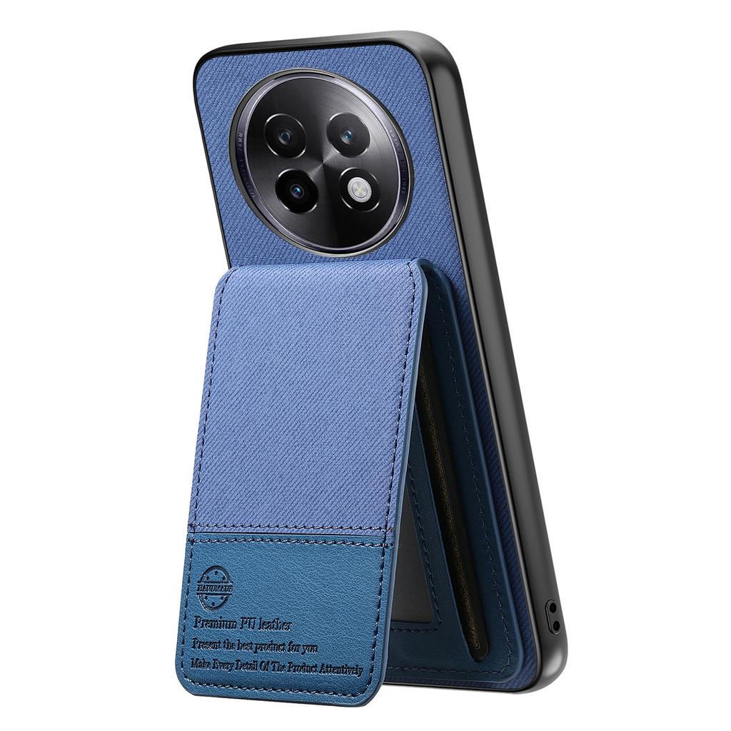 For Realme 13 Pro 5G (Global) Case Cloth Texture Leather+PC+TPU RFID Blocking Phone Cover with Card Holder