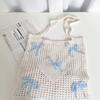 Crochet Toted Bag,Mesh Beach Bag Knit Summer Hoboes Bag Vacation Bohemian Toted Bag for Women Casual Shoulder Handbags