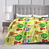Sprunki Characters Game Velvet Throw Blanket  Blankets for Bed Outdoor Warm Quilt
