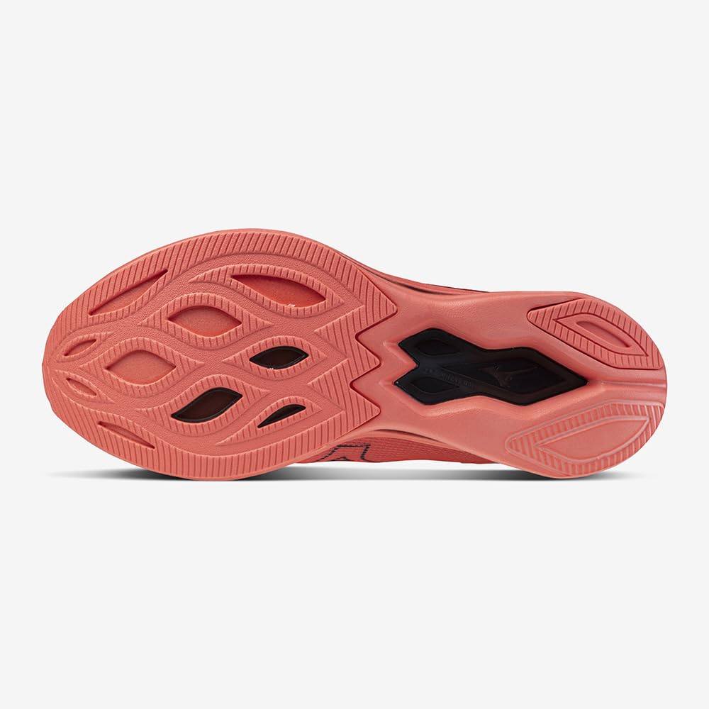 Mizuno Wave Rebellion Sonic 2 Running Shoes for Thick 2E Jogging, Marathon, Training, Sports, Lightweight, Resilient, Sole, Men's, Red/Black, 22.5 Cm,