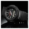 Casio Série Display Duplo LCD/Ponteiro Série G-SHOCK Retorno Retro Moda de Rua Casual À Prova d'Água e de Choque Esportivo Movimento a Quartzo AW-500E-1EPRD