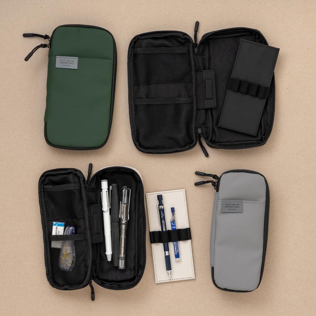 Delfonics Water-Repellent Inner Carrying Box Pen Case, Small (Dark Green)