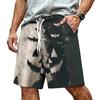 Men Casual Drawstring Waist Shorts Halloween Pumpkin Print Relaxed Fit Lightweight Comfortable Beach Shorts