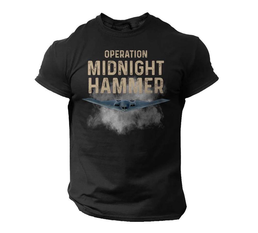 

Operation Midnight Hammer B2 Stealth Bomber Military T-shirt S