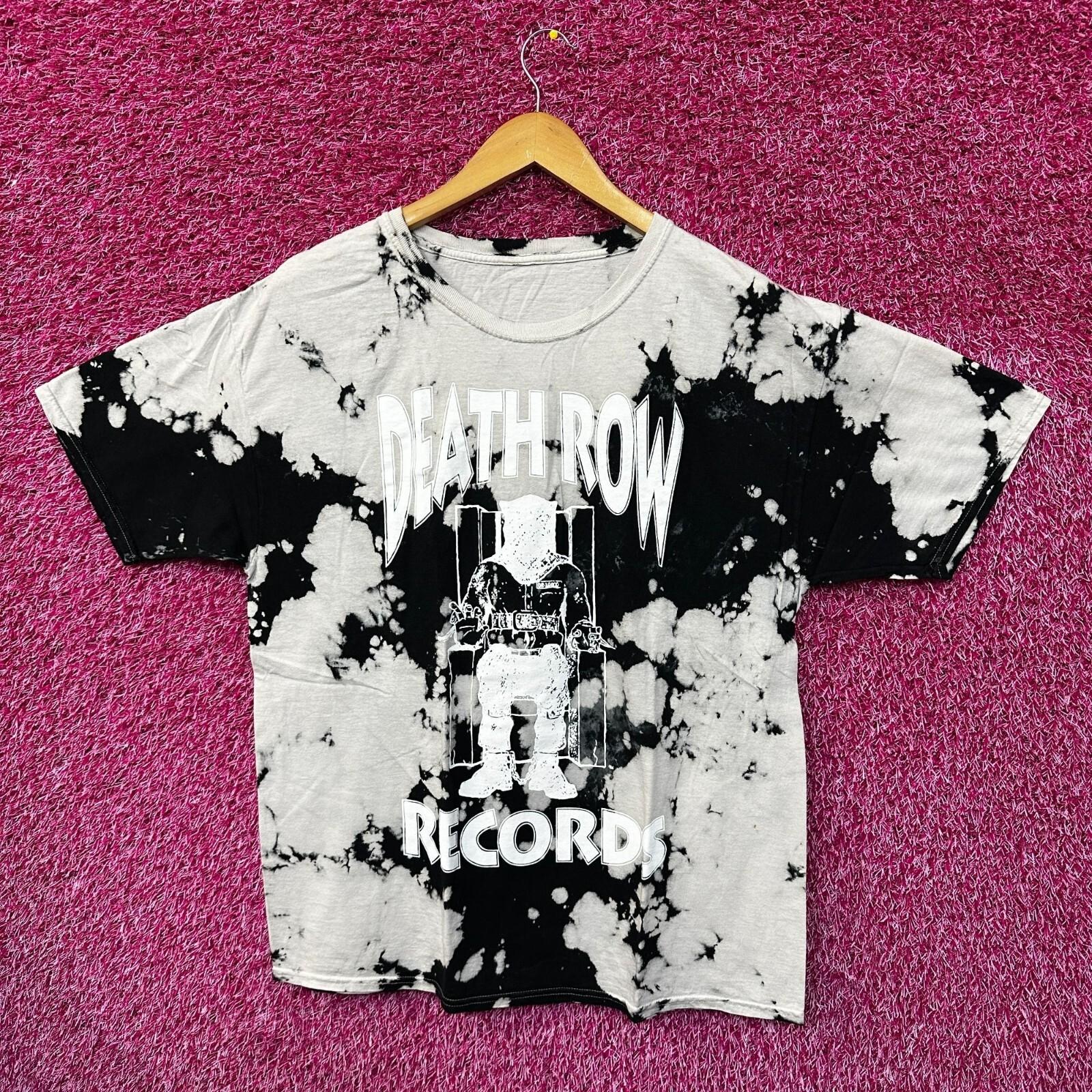Death Row Records Bleach Dye Rap Tshirt size Large S