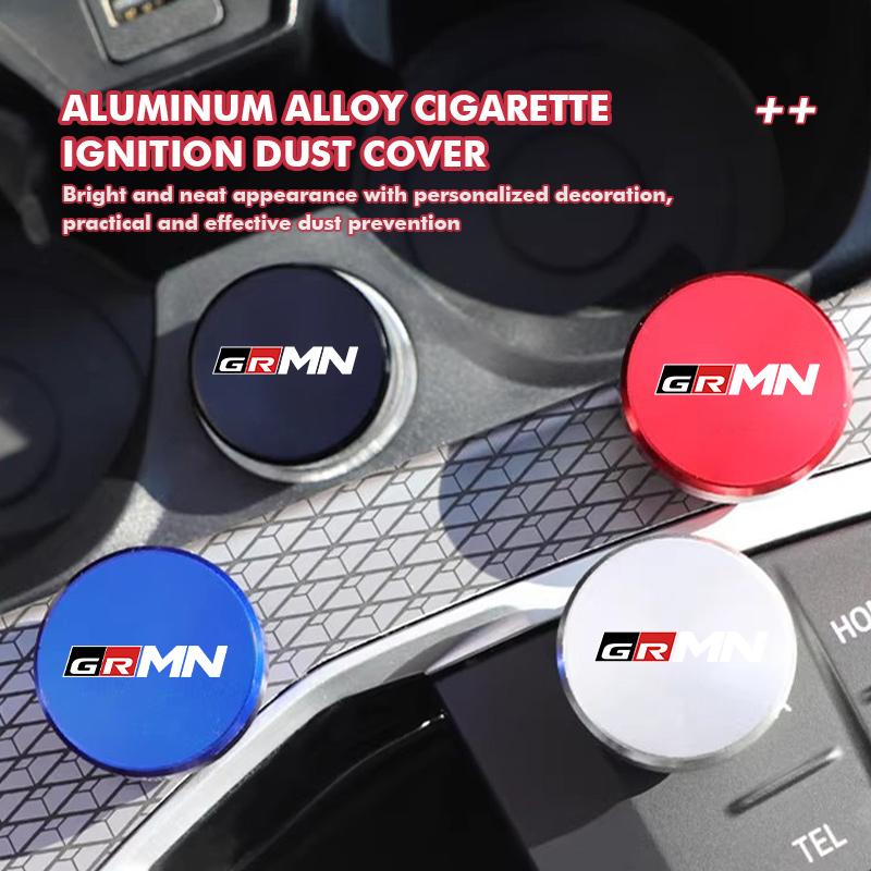 Car Logo Cigarette Lighter Dustproof Cap Protective Cover Auto Accessories For Toyota GR MN Camry Prius Auris Crown Yaris