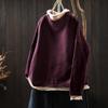 Women's Plus Size High Neck Patchwork Sweater - Winter Two-Piece Knitwear