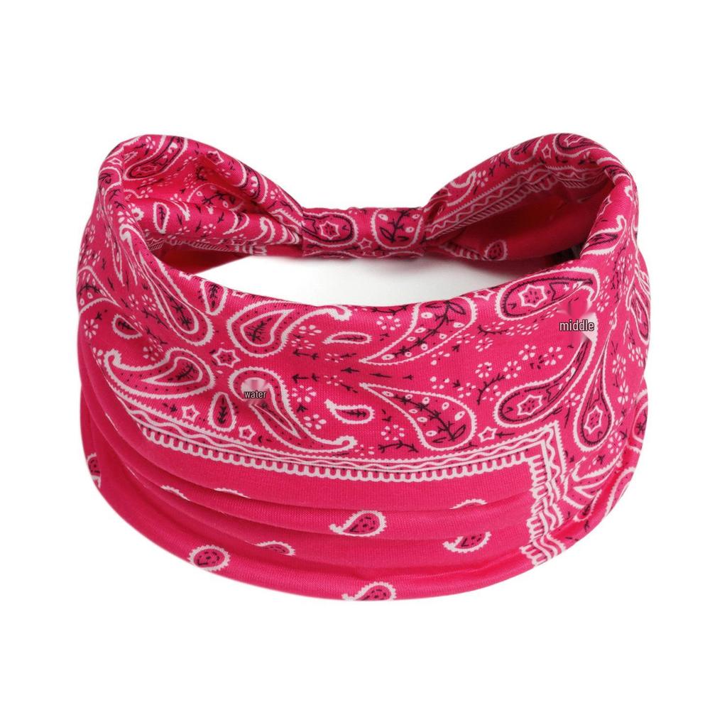 Bohemian Retro Print Yoga Headband: Wide African-Inspired Headscarf for Women