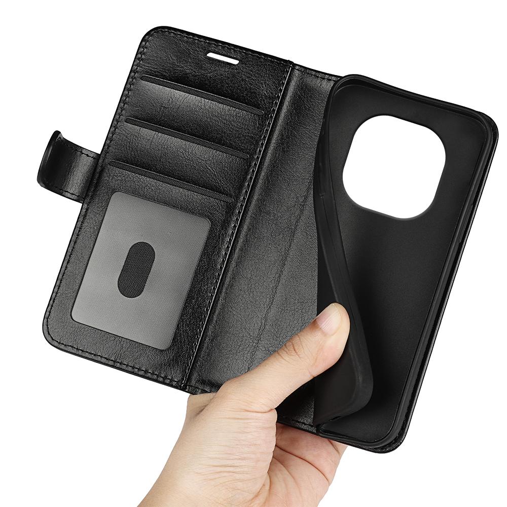 For Xiaomi Redmi Note 14 Pro+ 5G Wallet Case Crazy Horse Texture Stand Leather Phone Cover