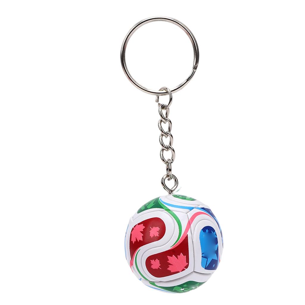 2026 Fußball Schlüsselanhänger ABS Sportball Fußballspiel Schlüsselanhänger Anhänger für Rucksack Männer Fans Rot Grün Blau