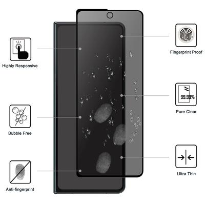 For Samsung Galaxy Z Fold5 5G Front Screen Protector 2.5D Arc Edge Anti-Spy Tempered Glass Film