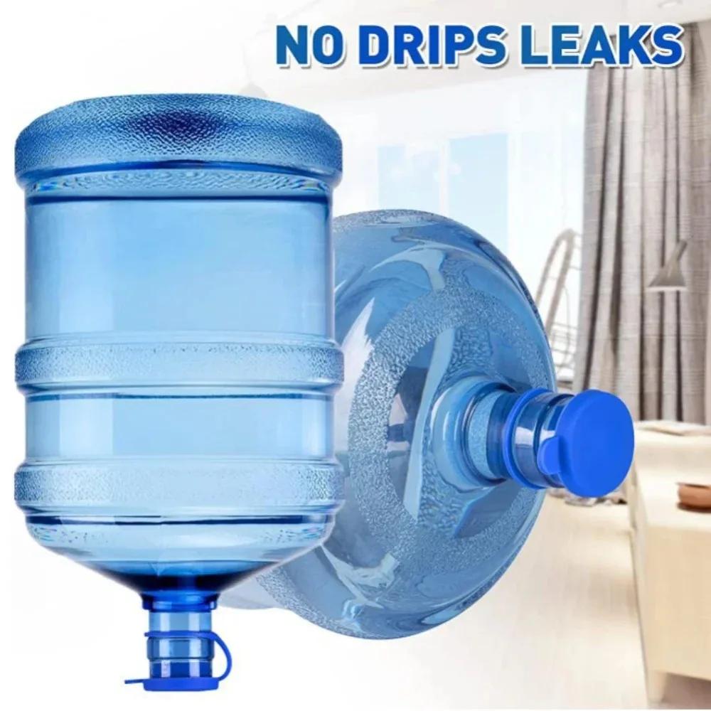 Water Jugs Cap Non-Spill Bottle Caps with Inner Plug Durable Thick Reusable Silicone Water Bottle Cover Drinking Bucket Reusable