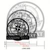 Wall Art Metal Compass Flower Decor Indoor Outdoor Living Room Bedroom Home Sign