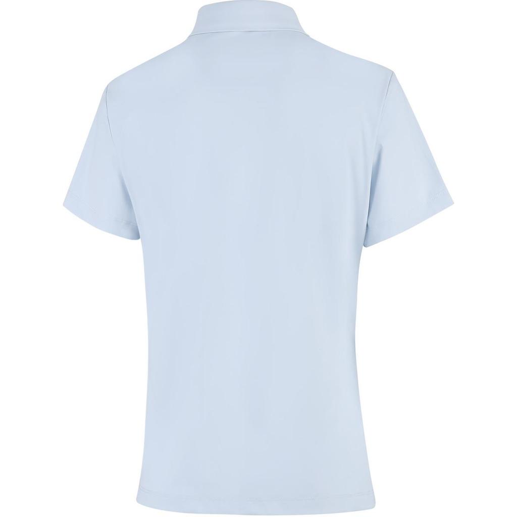 Li Ning Group Purchase Series Solid Color Soft Comfortable Breathable Versatile Casual Short Sleeve Polo Shirt Women Polo Shirts Cloud-Blue APLU770-5