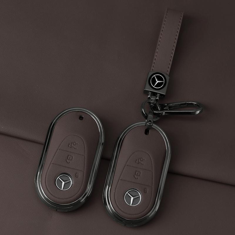 ZHM3   Leather Car Key Case Cover Shell Protector For Mercedes Benz A B C E Class GLS GLA GLK GLC CLS CLA AMG W204 W205 W212 W463 W176