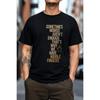 Plus Size - Men's T-Shirt S-5XL Featuring a Bold 'Sometimes Words Aren't Enough' Graphic Print With a Middle Finger Icon - A Casual Short-Sleeve