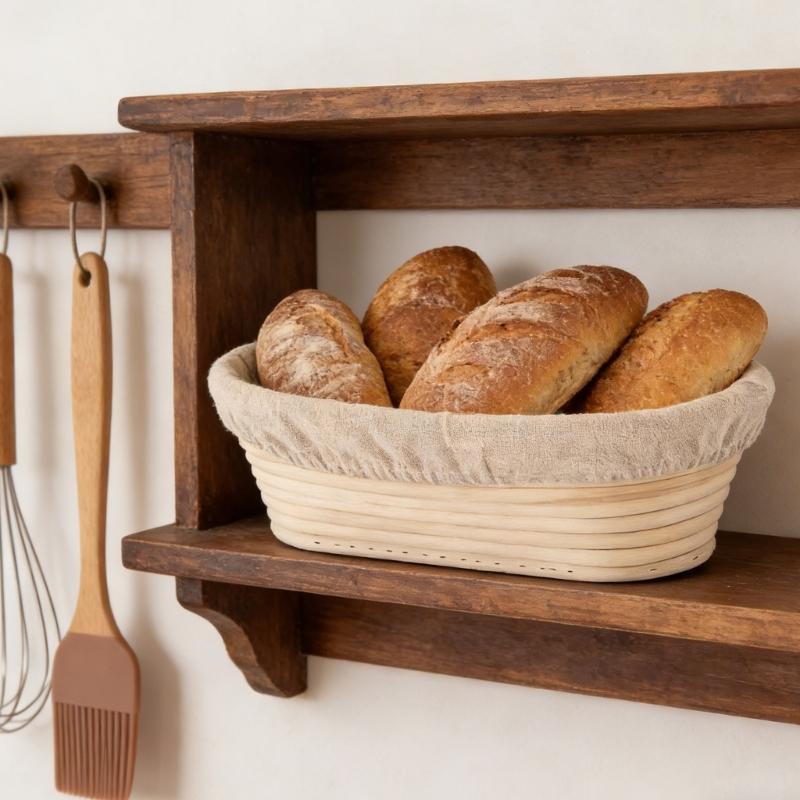 Ensemble Professionnel de Porte-Pain Lot de 2 avec Couvercles Préformés Idéal pour le Pain au Levain et le Pain de Blé Artisanal
