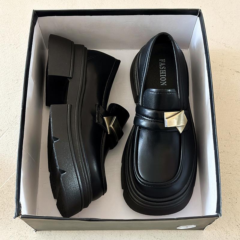 Popular Loafers Women's 2025 New Spring and Autumn British Style Small Leather Shoes Versatile Women's Mary Jane Women's Shoes