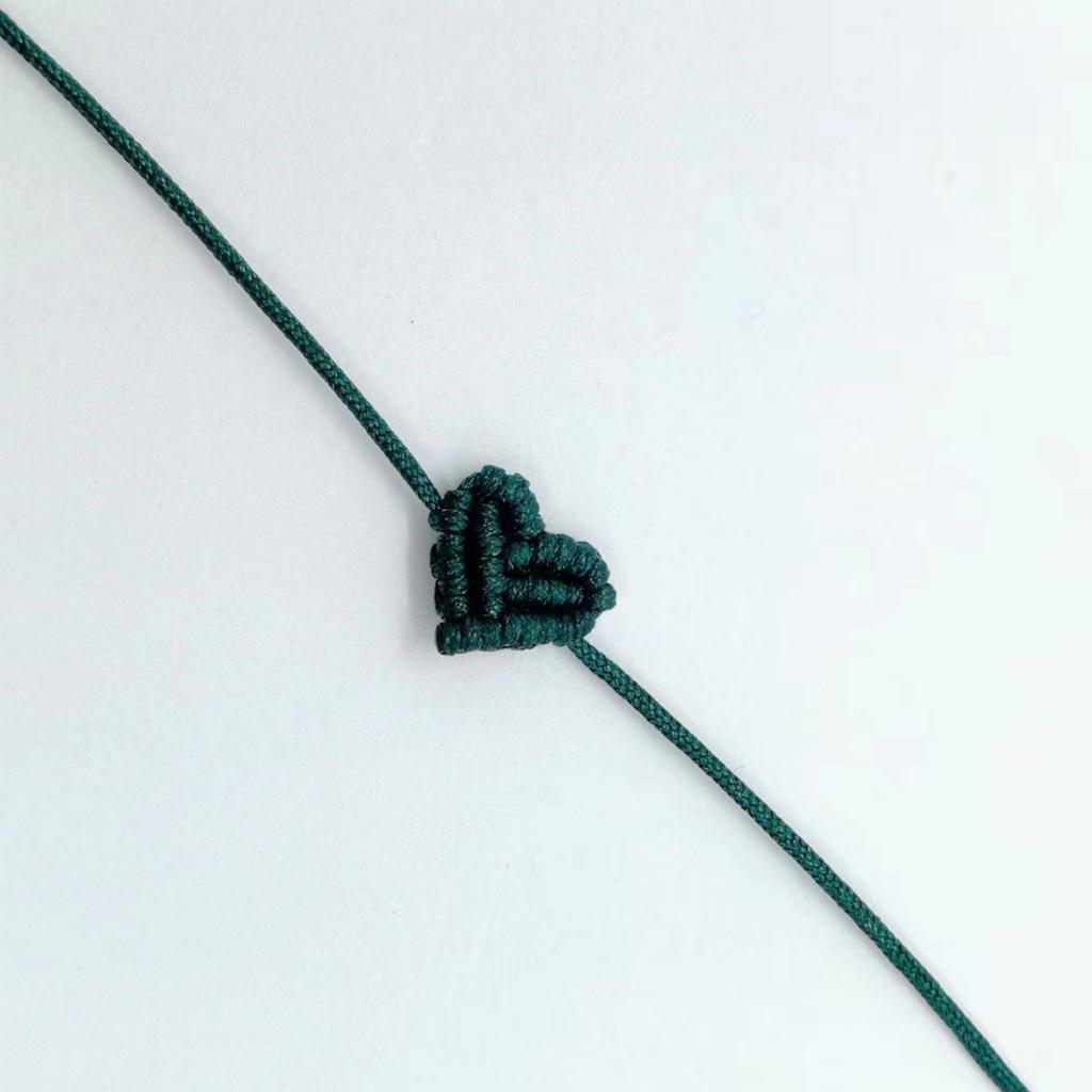 Handiwork Hand Knitting Peach Heart-Shaped Lucky Red Rope Bracelet Adjustable Women Bestie Charm Simple Men Couple Lovers Gift