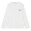 Burkeru 16-Count Single Standard Fit Chest Logo Long Sleeve Ts Off-White