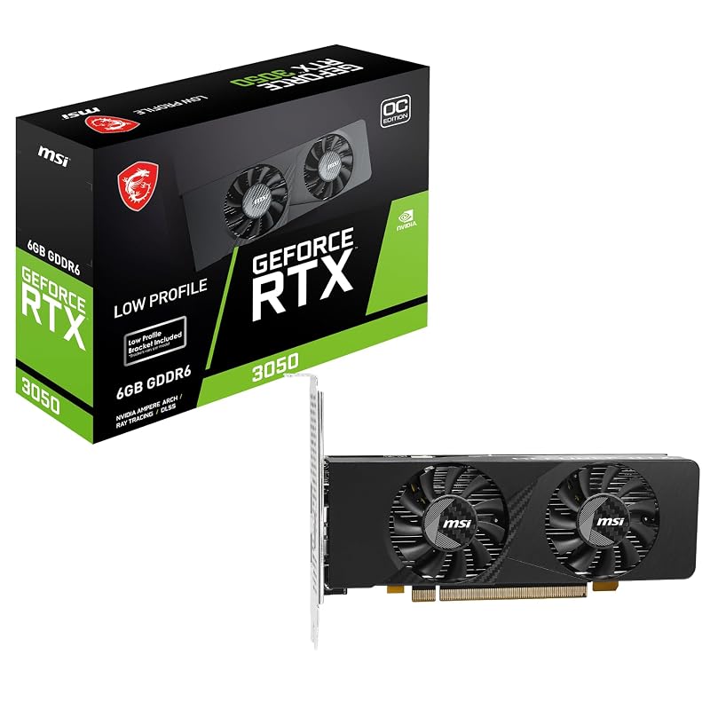 MSI GeForce RTX 3050 LP E 6G OC Graphics Card VD9314